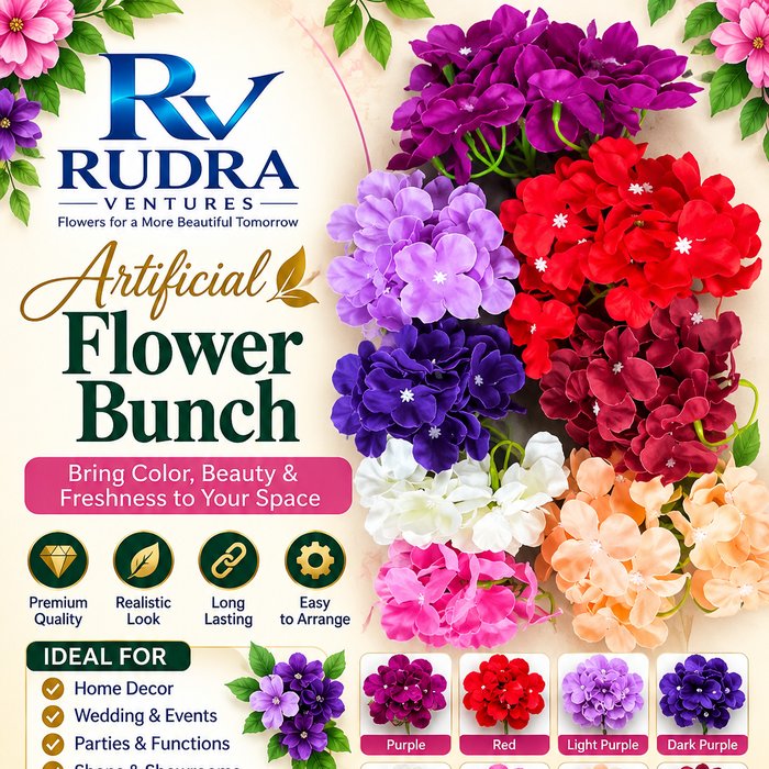 Rudra Ventures Multi-Bloom Floral Bunch (7 Shades)