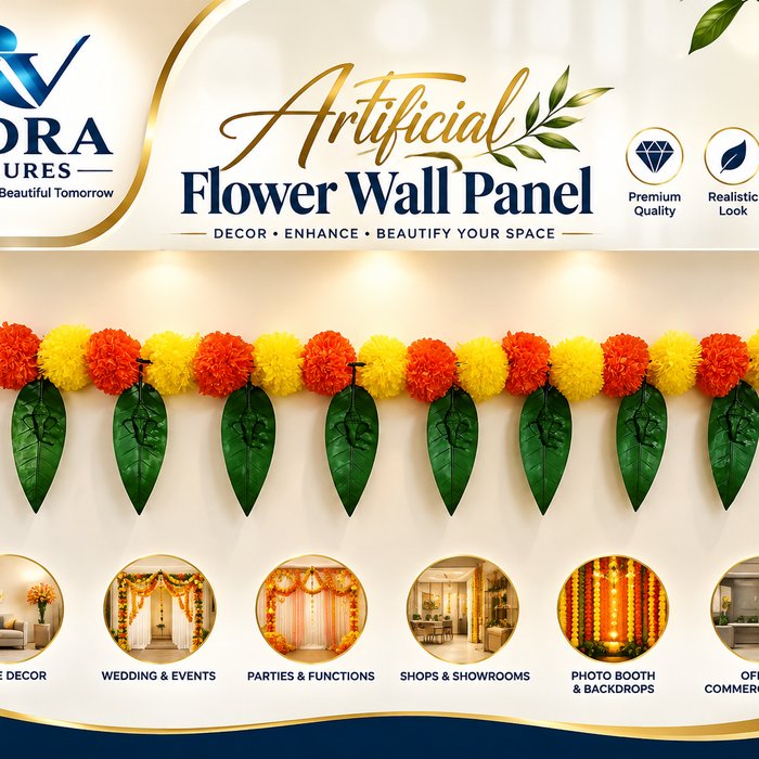 Rudra Ventures Panoramic Floral Stage Backdrop Panel System