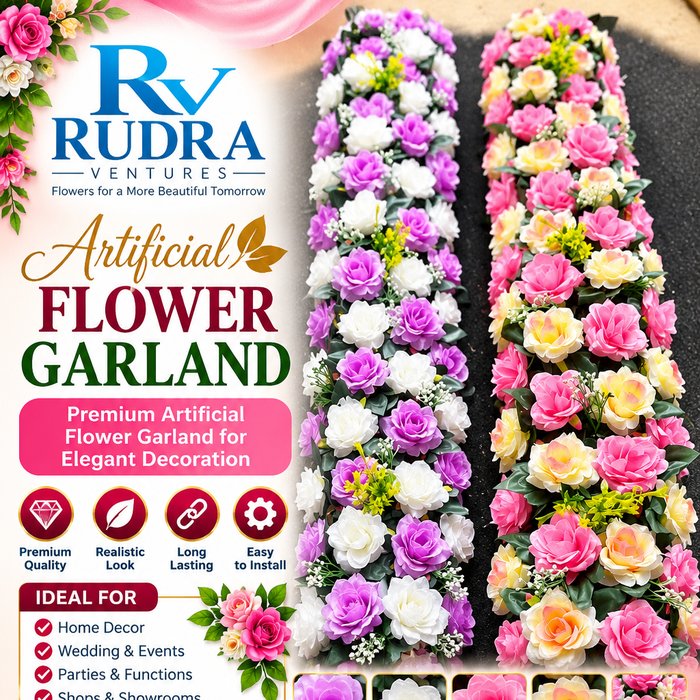 Rudra Ventures Signature Multicolor Rose Garland (5 Shades)