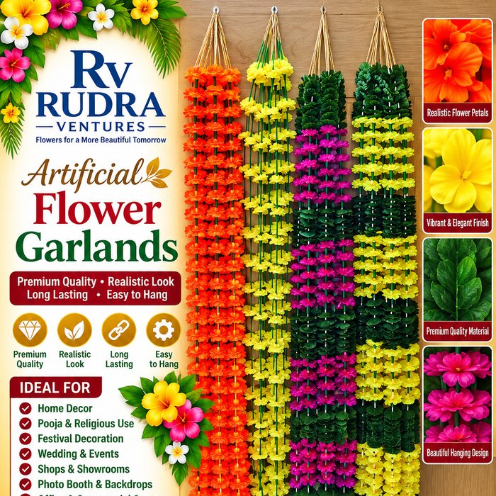 Rudra Ventures Vibrant Multicolor Festive Genda Mala
