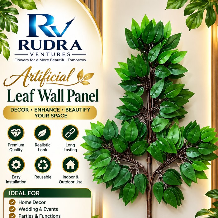Rudra Ventures Dense Tropical Foliage & Leaf Wall Panel