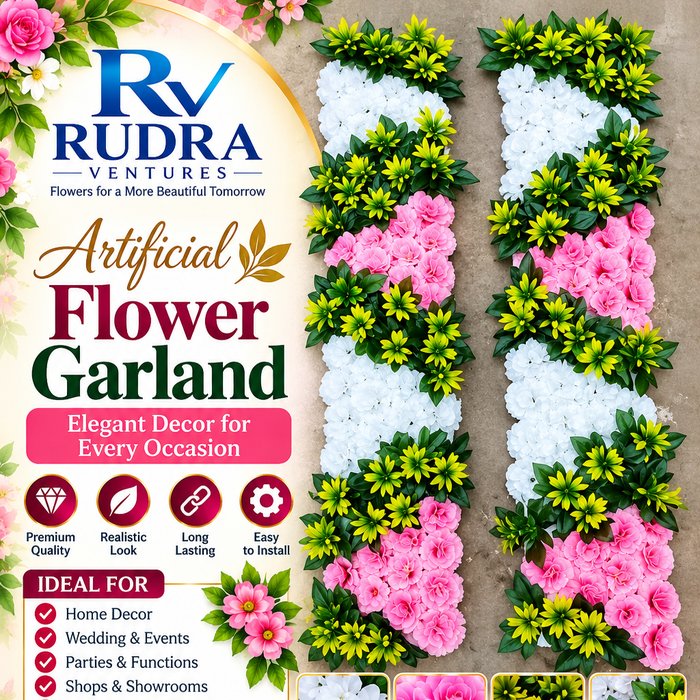 Rudra Ventures Grand Floral Wall Backdrop Garland