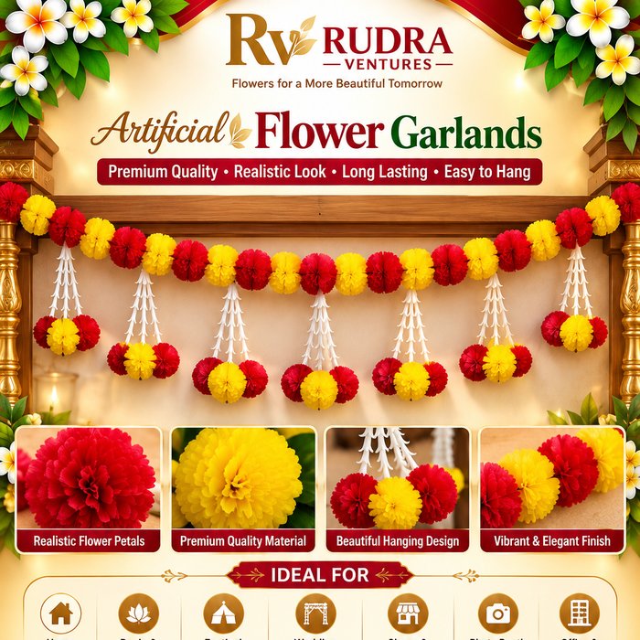 Rudra Ventures Grand Festive Arch & Pooja Backdrop Garlands
