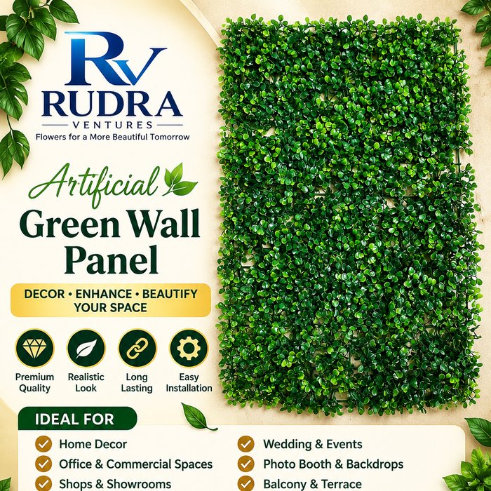 Rudra Ventures Commercial Grade Green Wall Panel