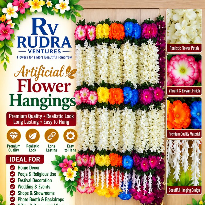 Rudra Ventures Colorful Festive Door Toran & Backdrop Strings
