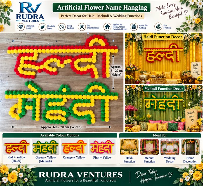 Rudra Ventures Traditional Flower Name Hanging (